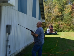 Making the building look pretty...